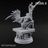 Staff Bearing Angel Priest B Miniature for Dungeons and Dragons, Pathfinder or other TTRPGs