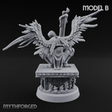 Staff Bearing Angel Priest B Miniature for Dungeons and Dragons, Pathfinder or other TTRPGs