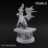 Staff Bearing Angel Priest B Miniature for Dungeons and Dragons, Pathfinder or other TTRPGs