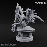 Staff Bearing Angel Priest B Miniature for Dungeons and Dragons, Pathfinder or other TTRPGs