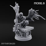 Staff Bearing Angel Priest B Miniature for Dungeons and Dragons, Pathfinder or other TTRPGs