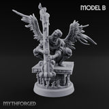 Staff Bearing Angel Priest B Miniature for Dungeons and Dragons, Pathfinder or other TTRPGs