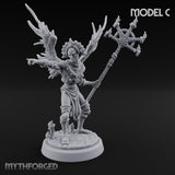 Staff Bearing Angel Priest C Miniature for Dungeons and Dragons, Pathfinder or other TTRPGs