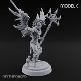 Staff Bearing Angel Priest C Miniature for Dungeons and Dragons, Pathfinder or other TTRPGs