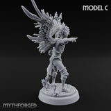 Staff Bearing Angel Priest C Miniature for Dungeons and Dragons, Pathfinder or other TTRPGs