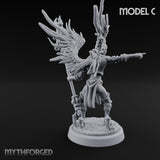 Staff Bearing Angel Priest C Miniature for Dungeons and Dragons, Pathfinder or other TTRPGs