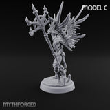 Staff Bearing Angel Priest C Miniature for Dungeons and Dragons, Pathfinder or other TTRPGs