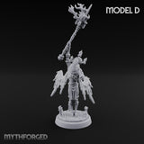 Staff Bearing Angel Priest D Miniature for Dungeons and Dragons, Pathfinder or other TTRPGs