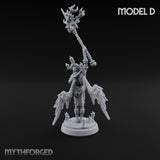Staff Bearing Angel Priest D Miniature for Dungeons and Dragons, Pathfinder or other TTRPGs