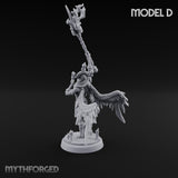 Staff Bearing Angel Priest D Miniature for Dungeons and Dragons, Pathfinder or other TTRPGs