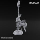 Staff Bearing Angel Priest D Miniature for Dungeons and Dragons, Pathfinder or other TTRPGs