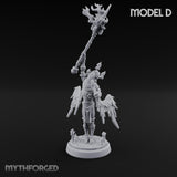 Staff Bearing Angel Priest D Miniature for Dungeons and Dragons, Pathfinder or other TTRPGs