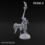 Staff Bearing Angel Priests Miniature for Dungeons and Dragons, Pathfinder or other TTRPGs