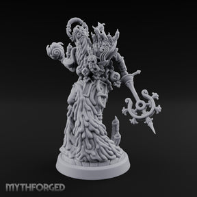 Staff Brandishing Lich Priest Miniature for Dungeons and Dragons, Pathfinder or other TTRPGs