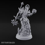 Staff Brandishing Lich Priest Miniature for Dungeons and Dragons, Pathfinder or other TTRPGs