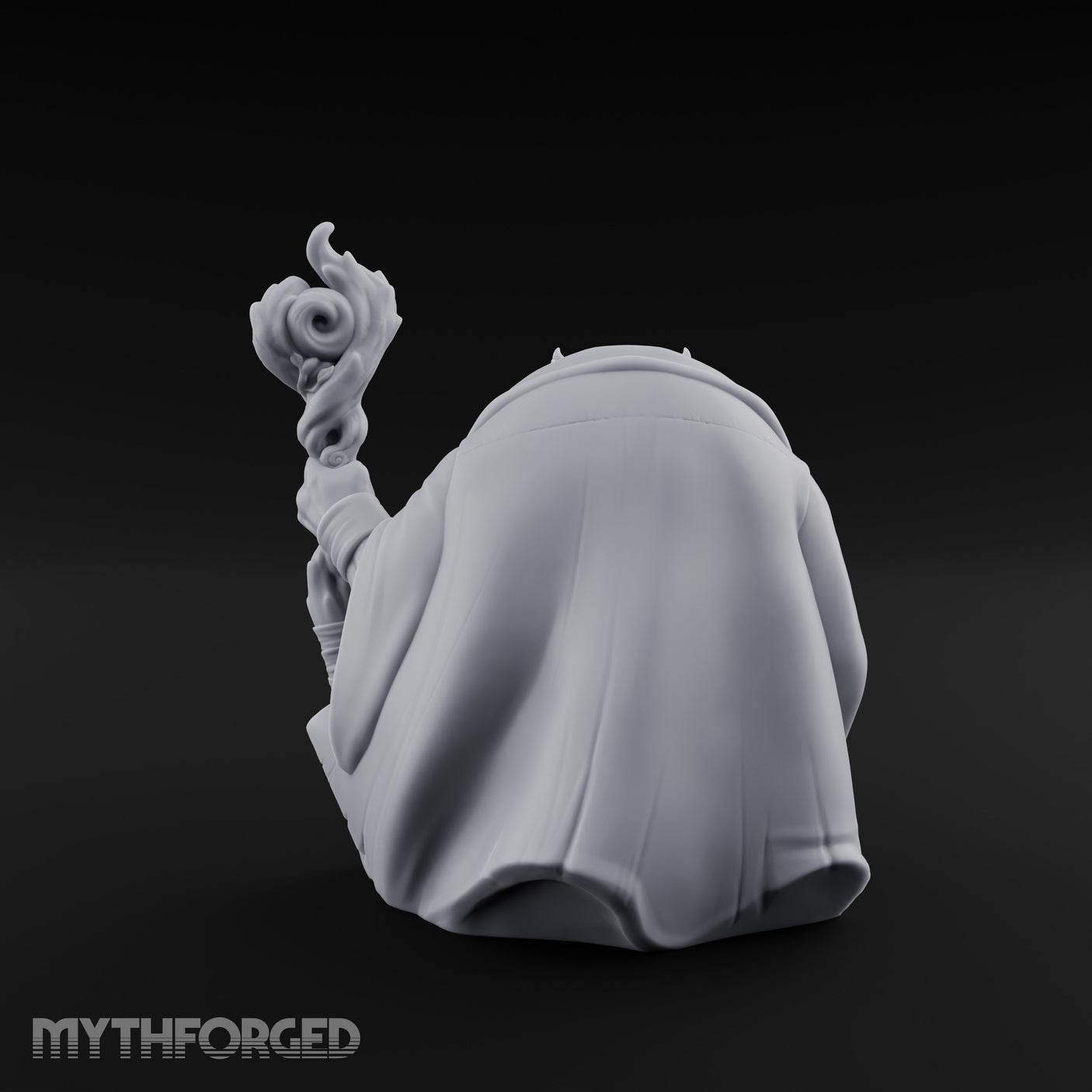 Staff Clutching Bullywug Wizard Miniature for Dungeons and Dragons, Pathfinder or other TTRPGs