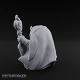 Staff Clutching Bullywug Wizard Miniature for Dungeons and Dragons, Pathfinder or other TTRPGs