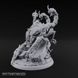 Staff Clutching Claw Raising Tlincalli Shaman Miniature for Dungeons and Dragons, Pathfinder or other TTRPGs