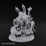 Staff Clutching Claw Raising Tlincalli Shaman Miniature for Dungeons and Dragons, Pathfinder or other TTRPGs