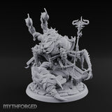 Staff Clutching Claw Raising Tlincalli Shaman Miniature for Dungeons and Dragons, Pathfinder or other TTRPGs