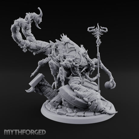 Staff Clutching Claw Raising Tlincalli Shaman Miniature for Dungeons and Dragons, Pathfinder or other TTRPGs