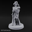 Staff Clutching Eyes Closed Human Shogunate Medic Miniature for Dungeons and Dragons, Pathfinder or other TTRPGs