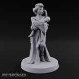 Staff Clutching Eyes Closed Human Shogunate Medic Miniature for Dungeons and Dragons, Pathfinder or other TTRPGs