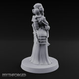 Staff Clutching Eyes Closed Human Shogunate Medic Miniature for Dungeons and Dragons, Pathfinder or other TTRPGs