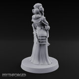 Staff Clutching Eyes Closed Human Shogunate Medic Miniature for Dungeons and Dragons, Pathfinder or other TTRPGs