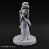 Staff Clutching Eyes Closed Human Shogunate Medic Miniature for Dungeons and Dragons, Pathfinder or other TTRPGs