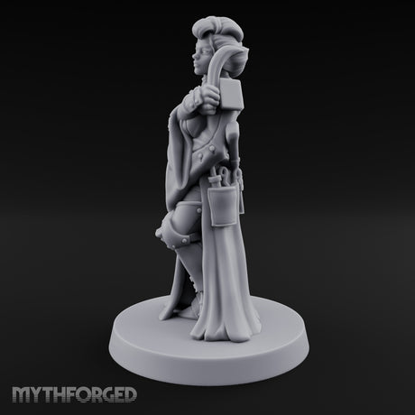 Staff Clutching Eyes Closed Human Shogunate Medic Miniature for Dungeons and Dragons, Pathfinder or other TTRPGs