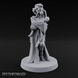 Staff Clutching Eyes Closed Human Shogunate Medic Miniature for Dungeons and Dragons, Pathfinder or other TTRPGs