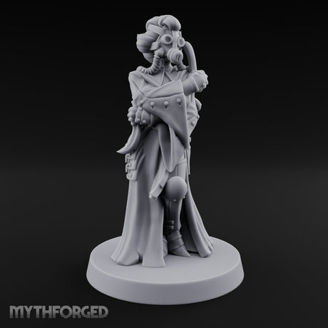Staff Clutching Eyes Closed Human Shogunate Medic Miniature for Dungeons and Dragons, Pathfinder or other TTRPGs