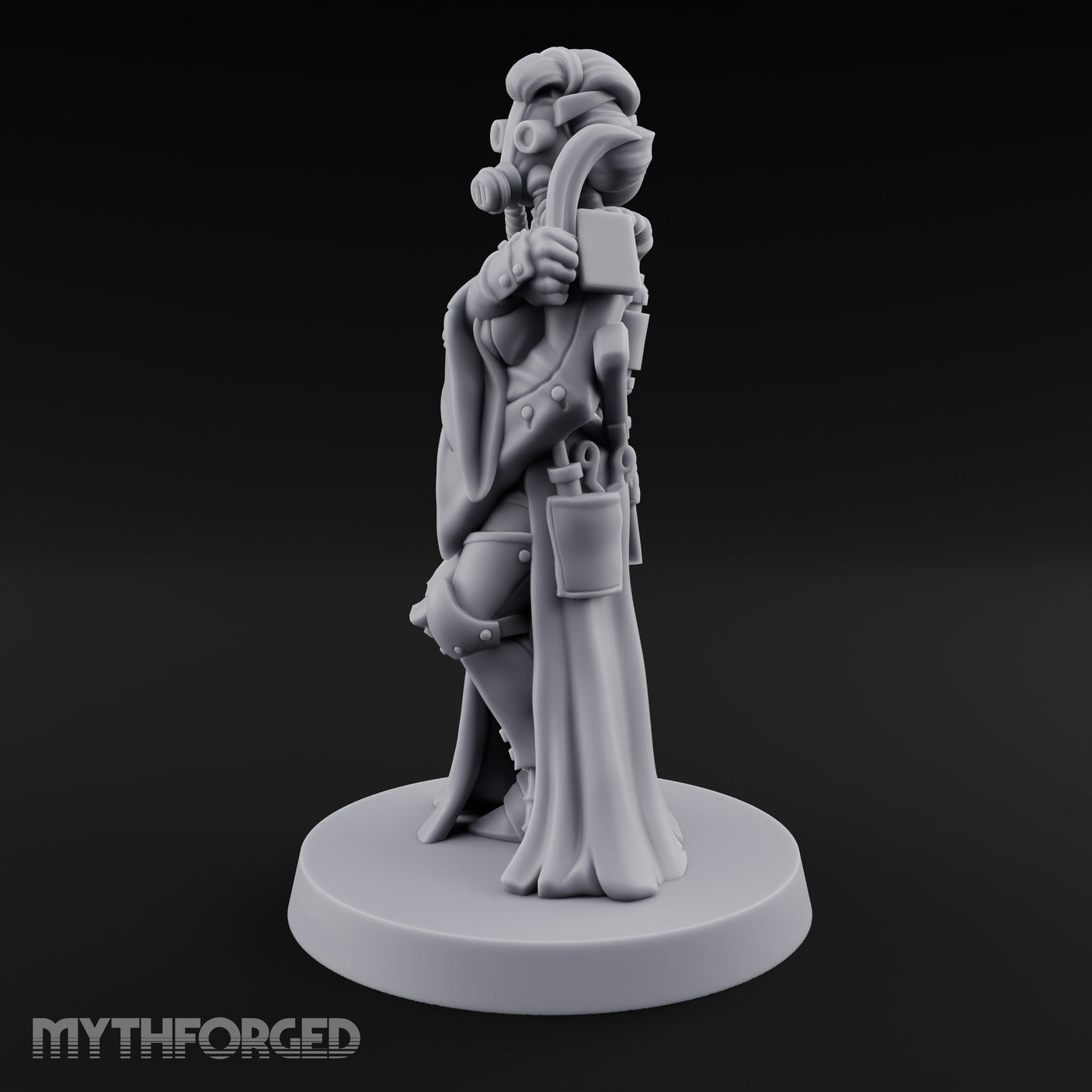Staff Clutching Eyes Closed Human Shogunate Medic Miniature for Dungeons and Dragons, Pathfinder or other TTRPGs