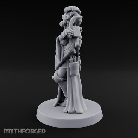 Staff Clutching Eyes Closed Human Shogunate Medic Miniature for Dungeons and Dragons, Pathfinder or other TTRPGs