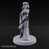 Staff Clutching Eyes Closed Human Shogunate Medic Miniature for Dungeons and Dragons, Pathfinder or other TTRPGs