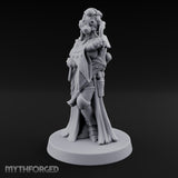 Staff Clutching Eyes Closed Human Shogunate Medic Miniature for Dungeons and Dragons, Pathfinder or other TTRPGs