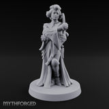 Staff Clutching Eyes Closed Human Shogunate Medic Miniature for Dungeons and Dragons, Pathfinder or other TTRPGs
