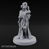 Staff Clutching Eyes Closed Human Shogunate Medic Miniature for Dungeons and Dragons, Pathfinder or other TTRPGs