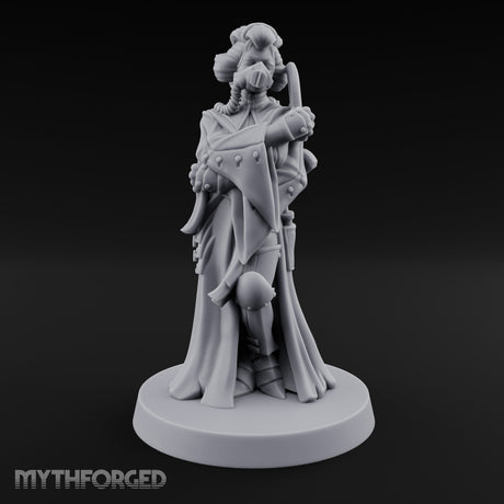 Staff Clutching Eyes Closed Human Shogunate Medic Miniature for Dungeons and Dragons, Pathfinder or other TTRPGs