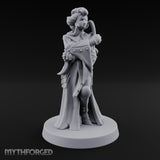 Staff Clutching Eyes Closed Human Shogunate Medic Miniature for Dungeons and Dragons, Pathfinder or other TTRPGs