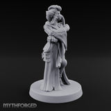 Staff Clutching Eyes Closed Human Shogunate Medic Miniature for Dungeons and Dragons, Pathfinder or other TTRPGs