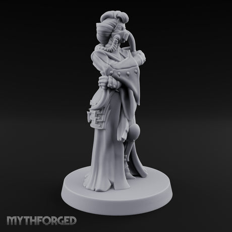 Staff Clutching Eyes Closed Human Shogunate Medic Miniature for Dungeons and Dragons, Pathfinder or other TTRPGs