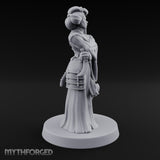 Staff Clutching Eyes Closed Human Shogunate Medic Miniature for Dungeons and Dragons, Pathfinder or other TTRPGs