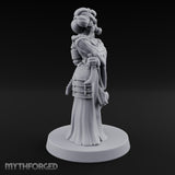 Staff Clutching Eyes Closed Human Shogunate Medic Miniature for Dungeons and Dragons, Pathfinder or other TTRPGs