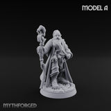 Staff Clutching Spell Casting Human Wizard A Miniature for Dungeons and Dragons, Pathfinder or other TTRPGs
