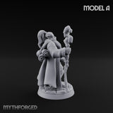 Staff Clutching Spell Casting Human Wizard A Miniature for Dungeons and Dragons, Pathfinder or other TTRPGs