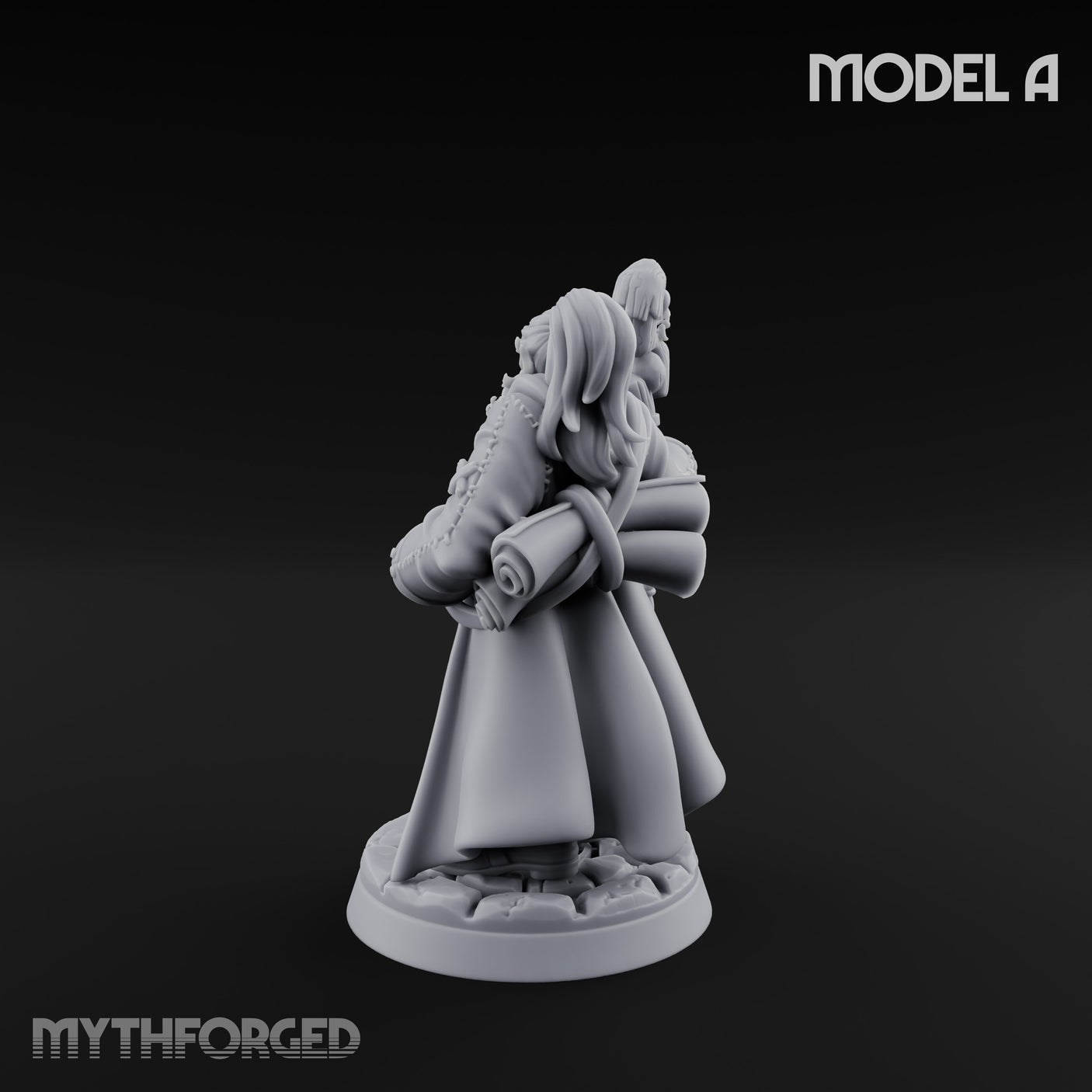 Staff Clutching Spell Casting Human Wizard A Miniature for Dungeons and Dragons, Pathfinder or other TTRPGs