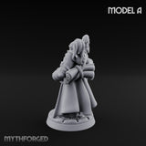 Staff Clutching Spell Casting Human Wizard A Miniature for Dungeons and Dragons, Pathfinder or other TTRPGs