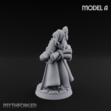 Staff Clutching Spell Casting Human Wizard A Miniature for Dungeons and Dragons, Pathfinder or other TTRPGs